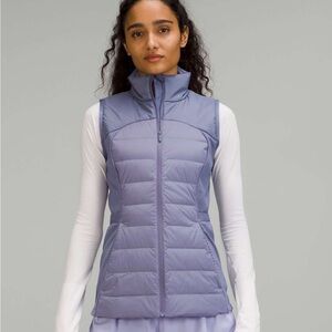 Lululemon Athletica Down For It All vest peri purple 10